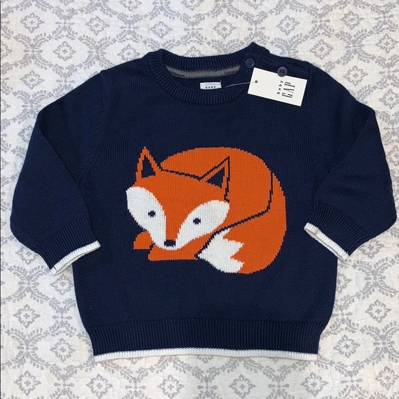Baby Gap Fox Sweater Nwt 